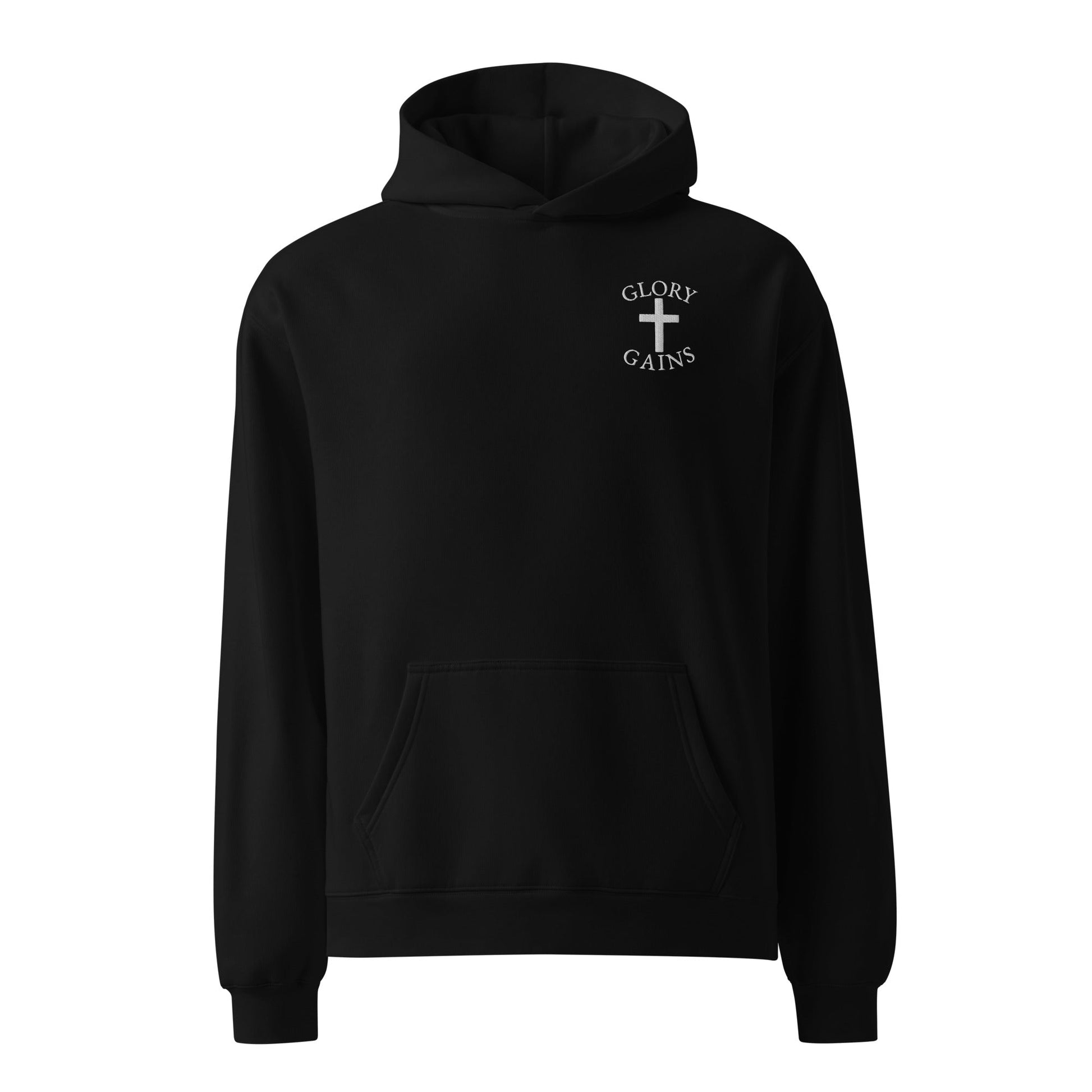 Oversized Hoodie - Nested Cross Back - Glory & Gains