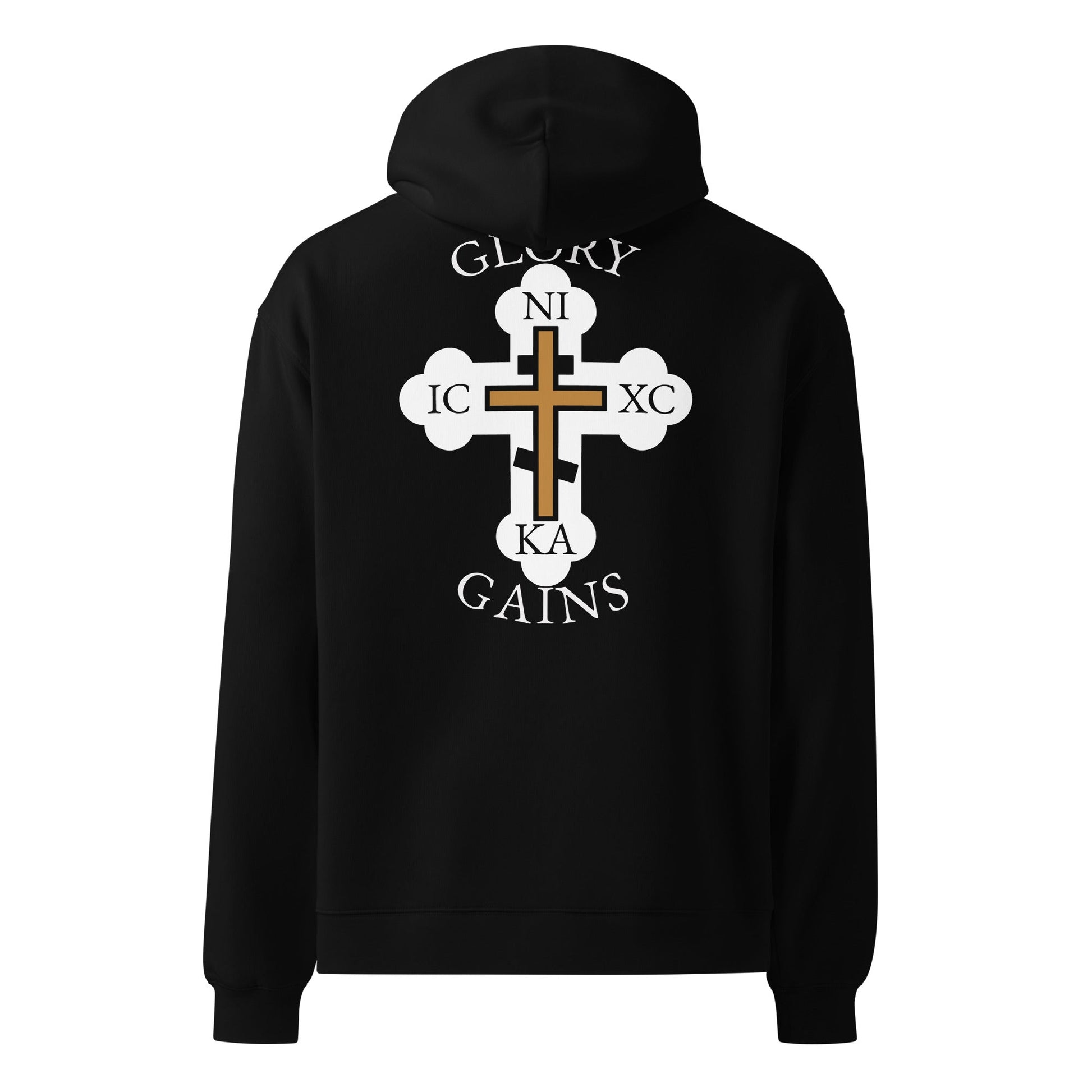 Oversized Hoodie - Nested Cross Back - Glory & Gains